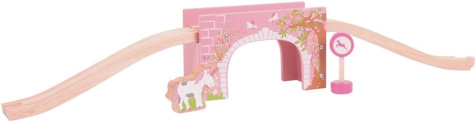 BigJigs Trains Pink Arched Bridge