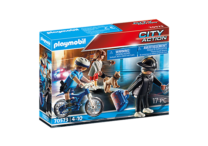 Playmobil 70573 City Action Police Bicycle with Thief