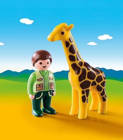 Playmobil 9380 1.2.3 Zookeeper with Giraffe