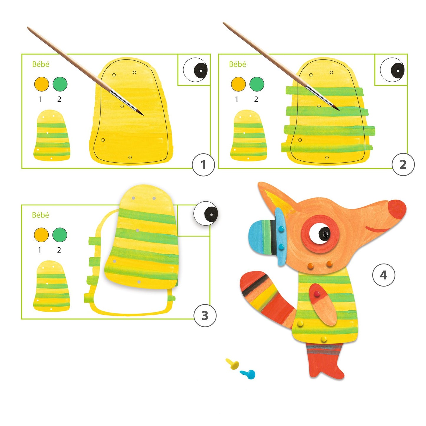 Djeco Painting The Fox Family