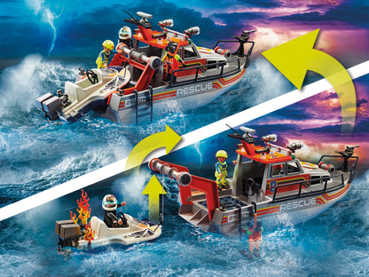 Playmobil 70140 City Action Sea Rescue Fire Rescue with Personal Watercraft