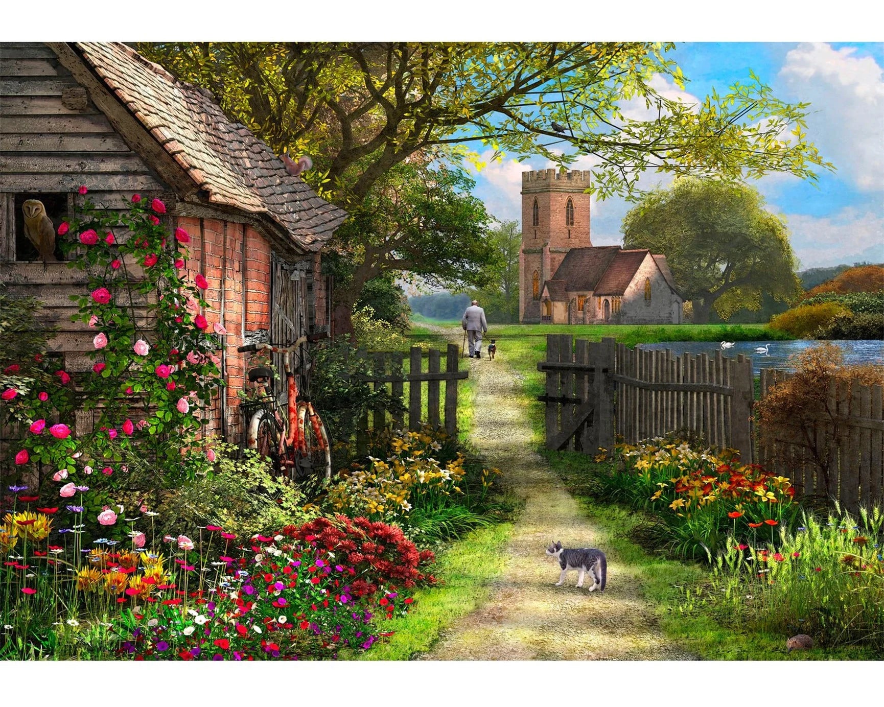 Wentworth Wooden Puzzles Old Church Path - Maxi 250 Pieces