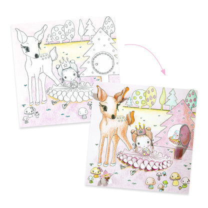 Djeco Little Doors Colouring Sheets - Pupi's Little Doors