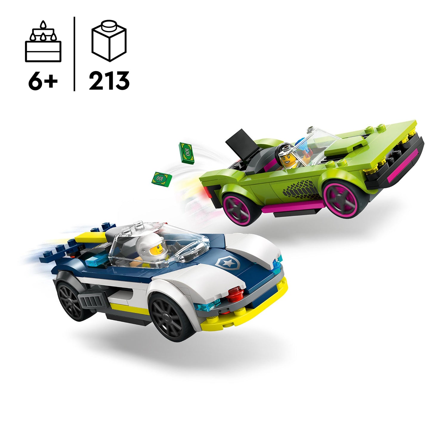 Lego City 60415 Police Car and Muscle Car Chase
