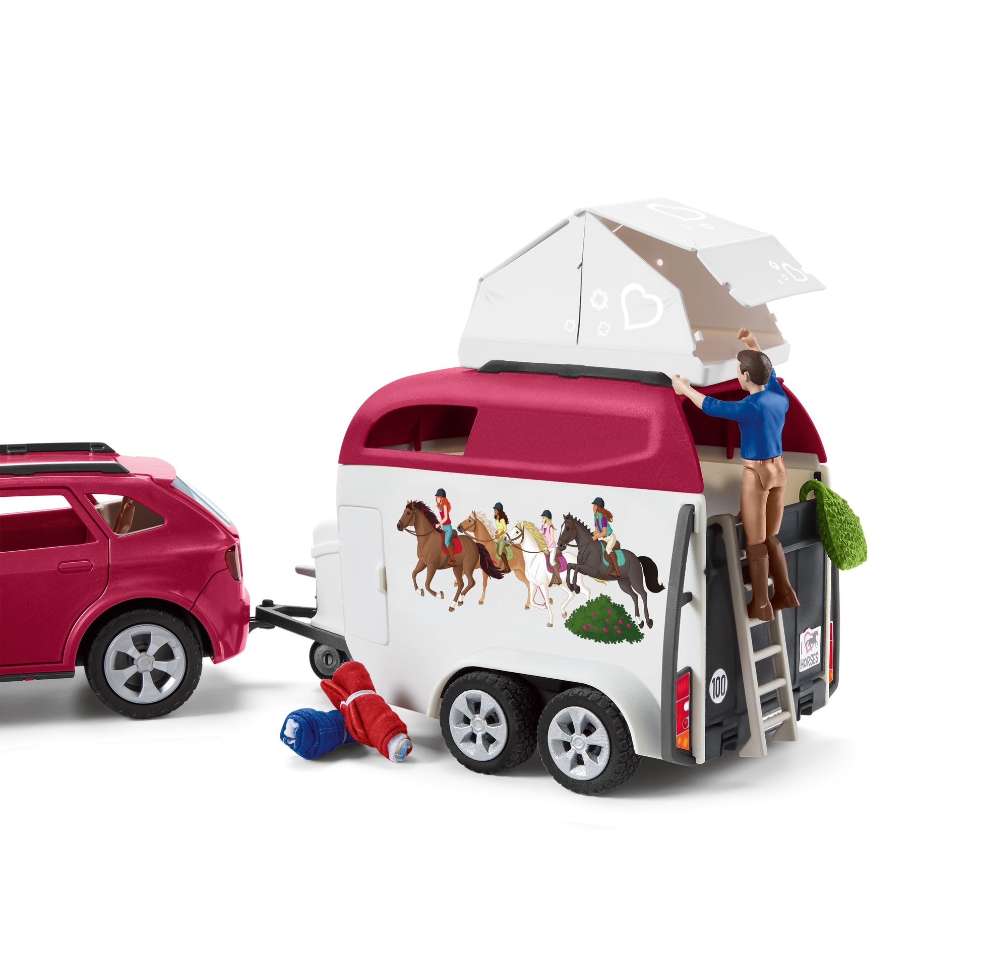 Schleich Adventure With Car And Horse Trailer