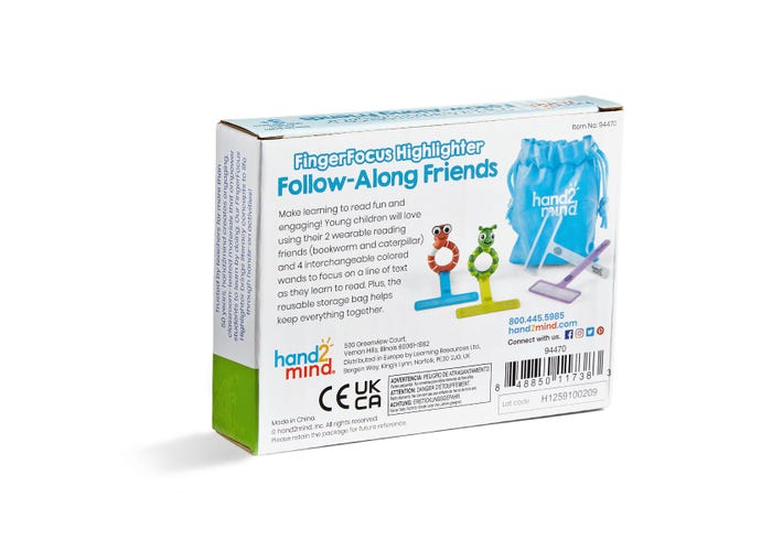 Learning Resources hand2mind FingerFocus® Highlighter Follow-Along Friends