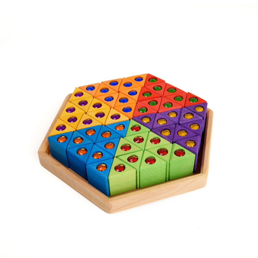 Bauspiel Coloured Triangles 54 Colourful pcs