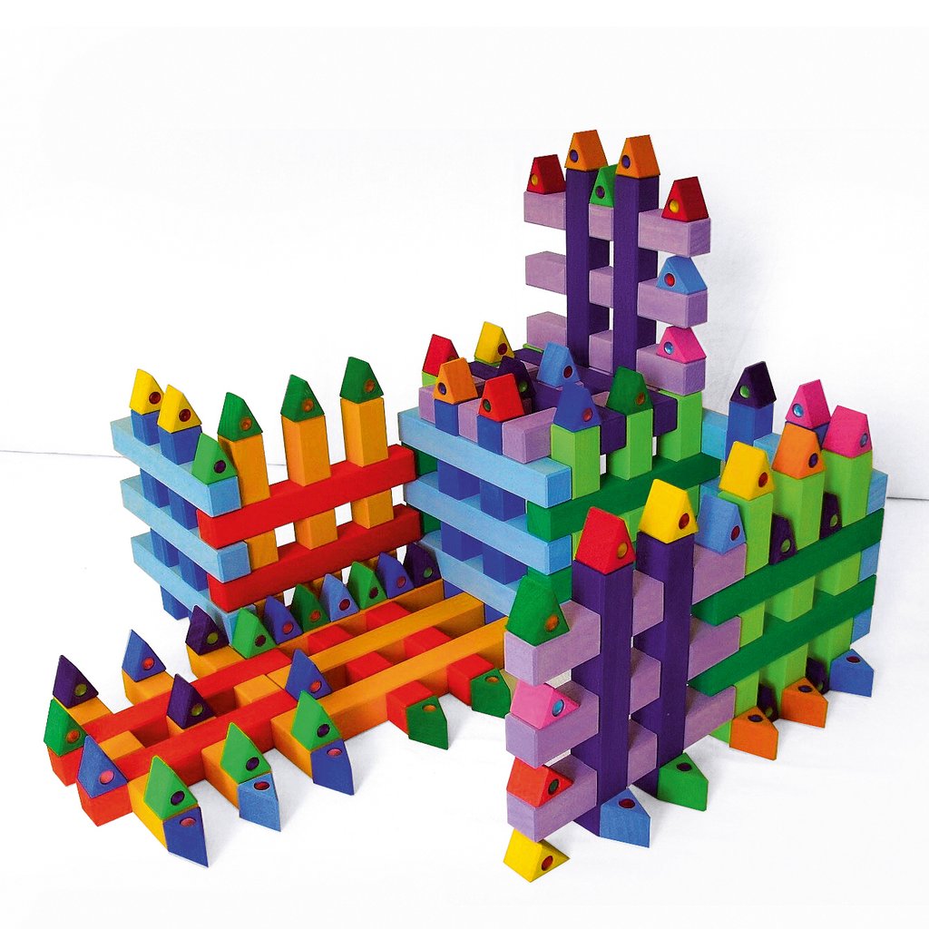 Bauspiel Coloured Triangles 100 pcs