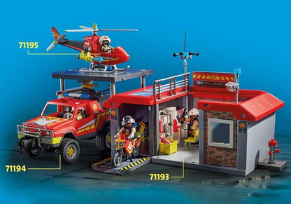 Playmobil 71193 City Action Take Along Fire Station
