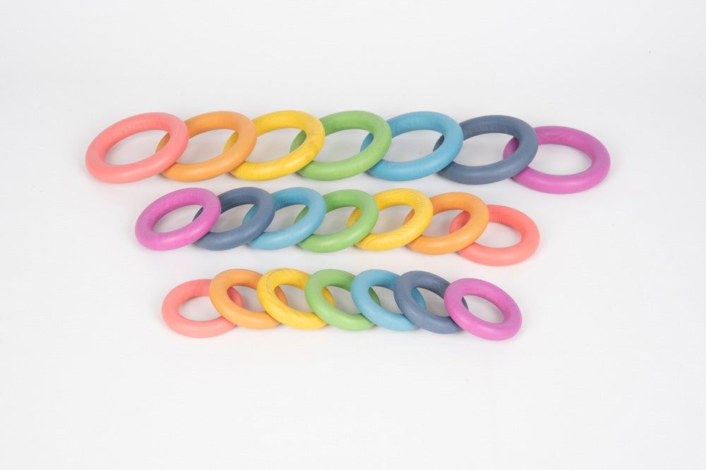 TickiT Rainbow Wooden Rings