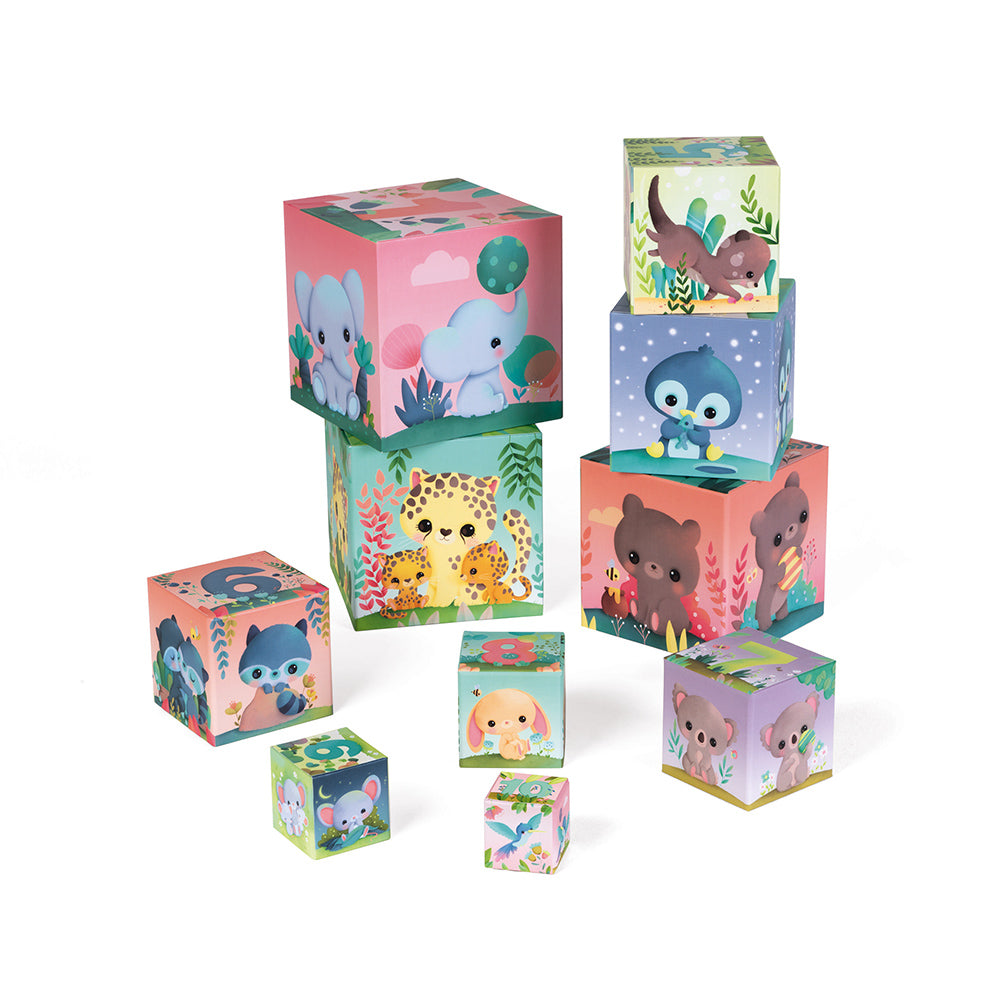 Janod Ultra-Cute Animals Square Pyramid