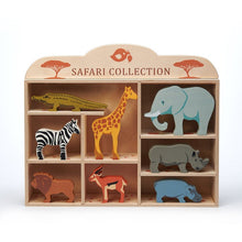 Tender Leaf Toys 8 Safari Animal Shelf Set