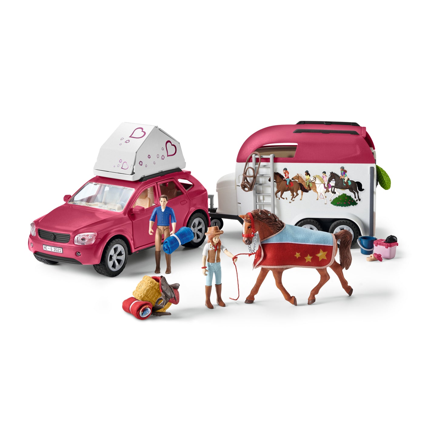 Schleich Adventure With Car And Horse Trailer