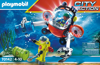 Playmobil 70142 City Action Sea Rescue Environmental Expedition with Dive Boat
