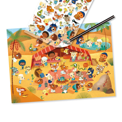 Djeco Rub On Transfers Savannah, Desert, And North Pole