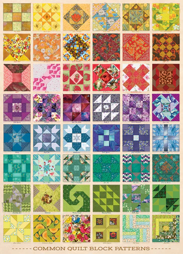 Cobble Hill Puzzles 1000 Pieces Common Quilt Blocks