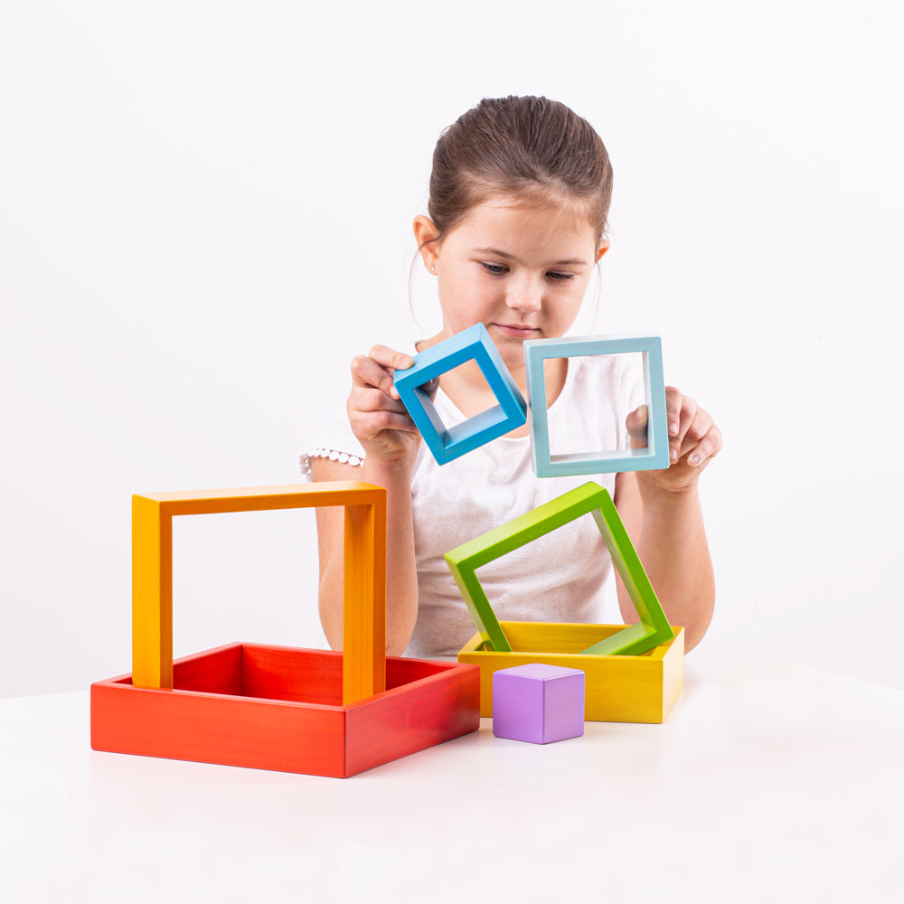 BigJigs Wooden Stacking Squares