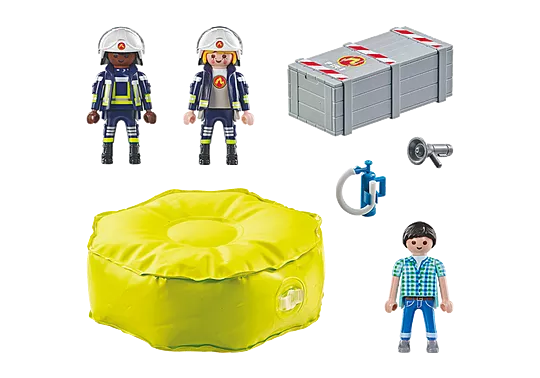 Playmobil 71465 Action Heroes: Firefighters with Air Pillow