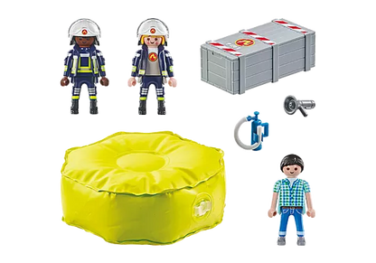 Playmobil 71465 Action Heroes: Firefighters with Air Pillow