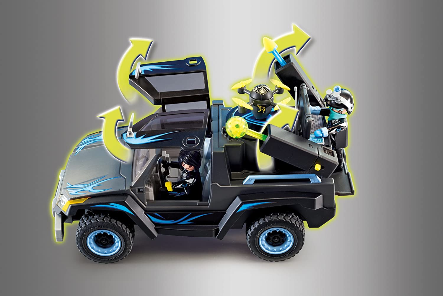 Playmobil 9254 Top Agents Dr. Drone's Pickup with Firing Weapons (D)