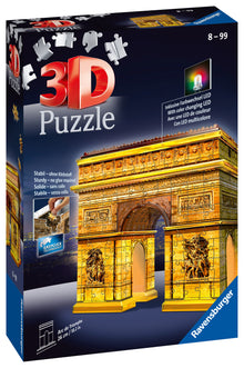Ravensburger Arc De Triomphe Night Edition 3D Puzzle, 216 pieces Jigsaw Puzzle
