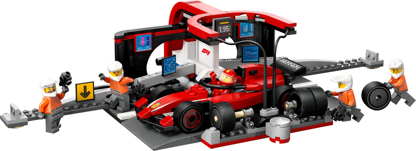 Lego City Formula 1 60443 F1® Pit Stop & Pit Crew with Ferrari Car