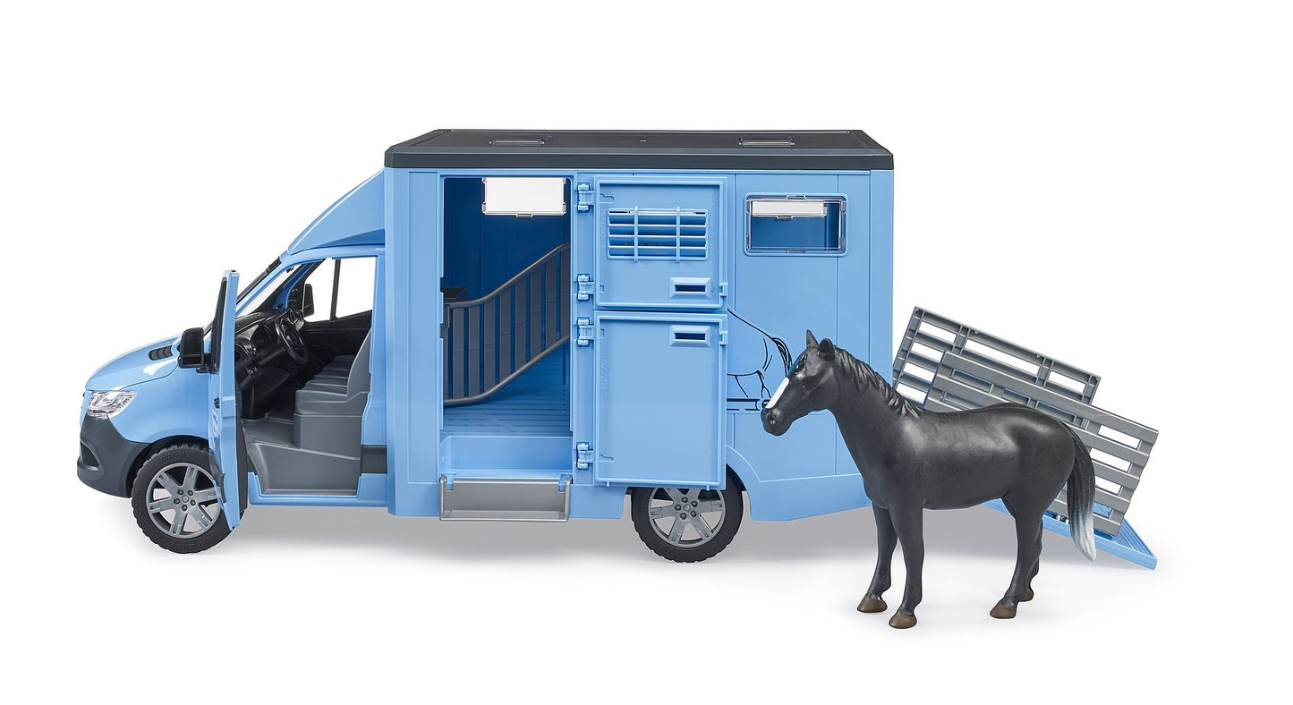 Bruder Mb Sprinter Animal Transporter W/1 Horse
