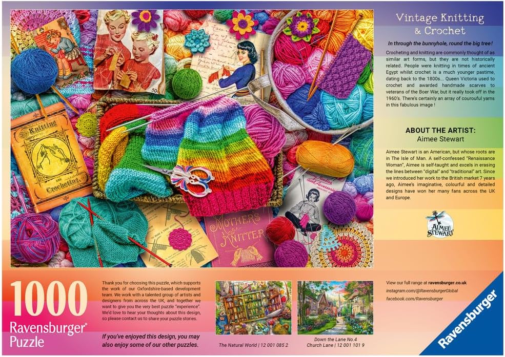 Ravensburger Vintage Knitting & Crochet 1000pc