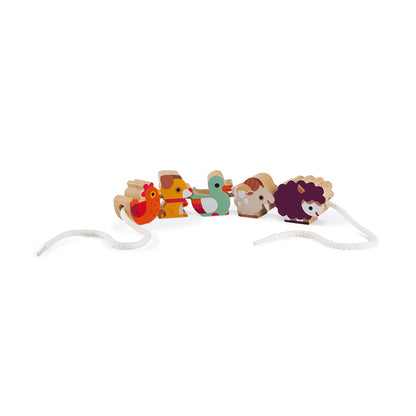 Janod Stringable Farm-Themed Beads