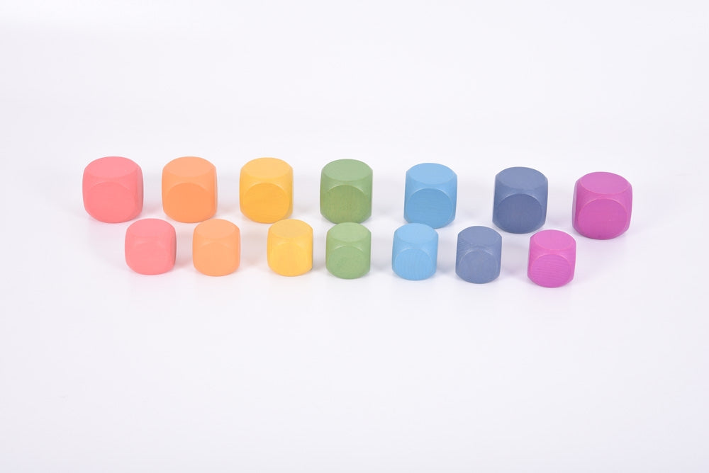 TickiT Rainbow Wooden Cubes
