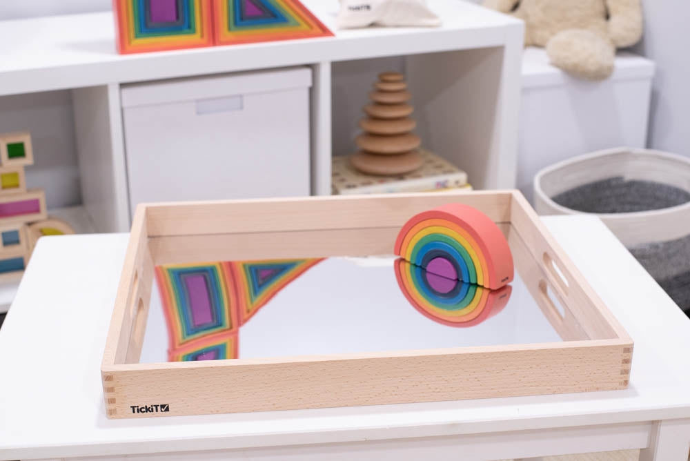 Tickit Wooden Mirror Tray