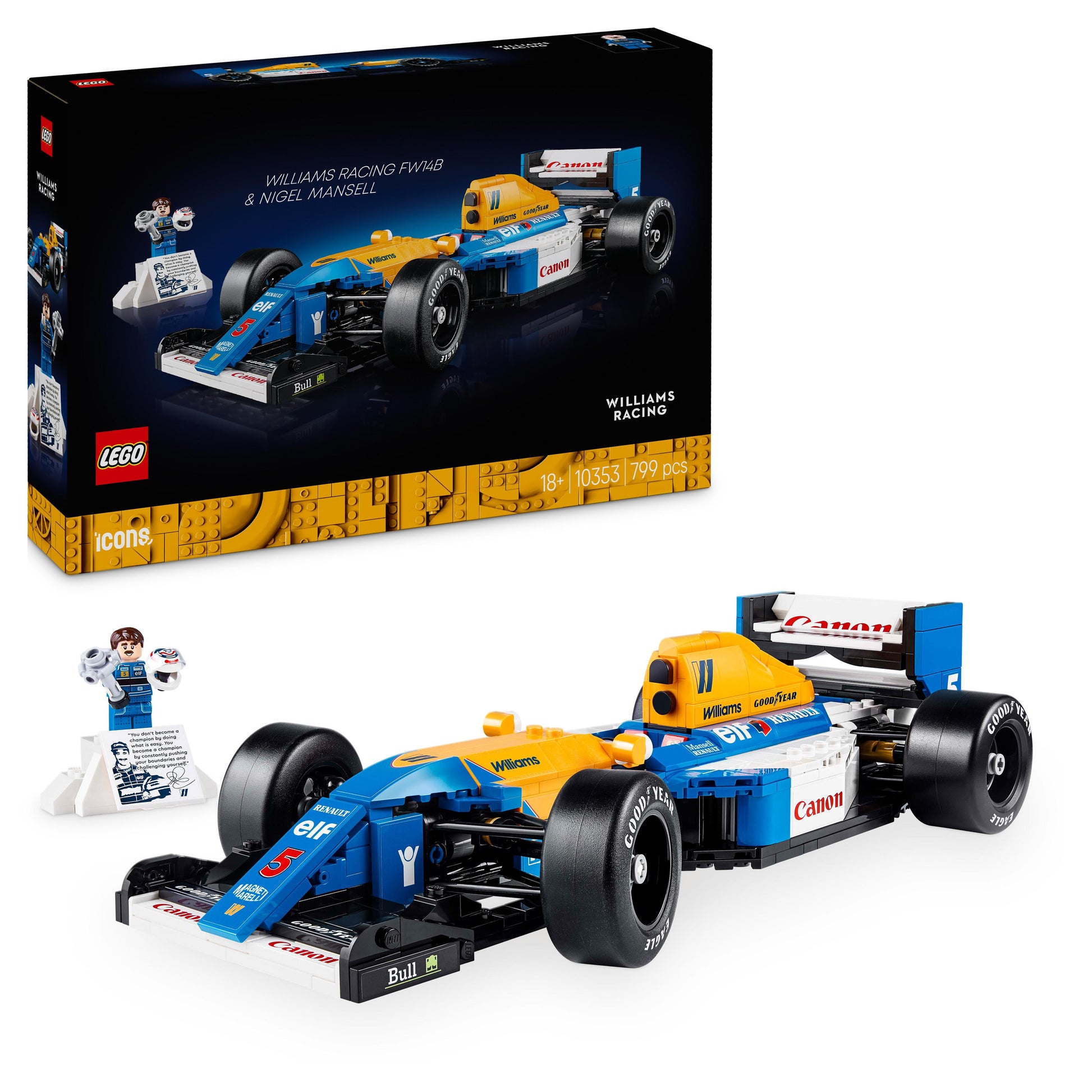 Lego Icons 10353 Williams Racing FW14B & Nigel Mansell
