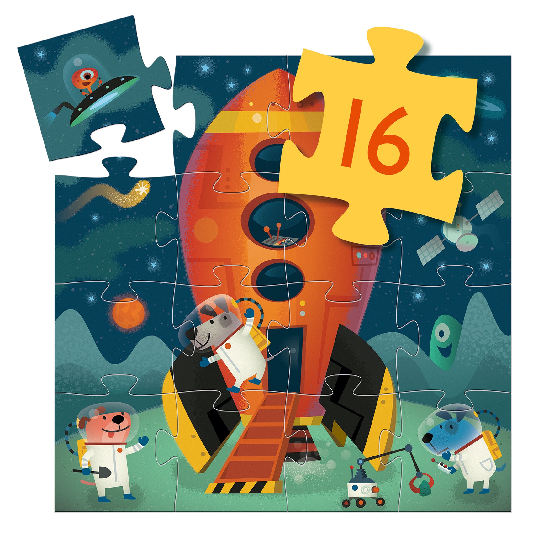 Djeco Spaceship Silhouette Puzzle