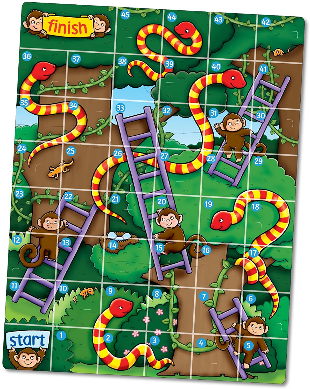Orchard Toys Jungle Snakes & Ladders Mini Game