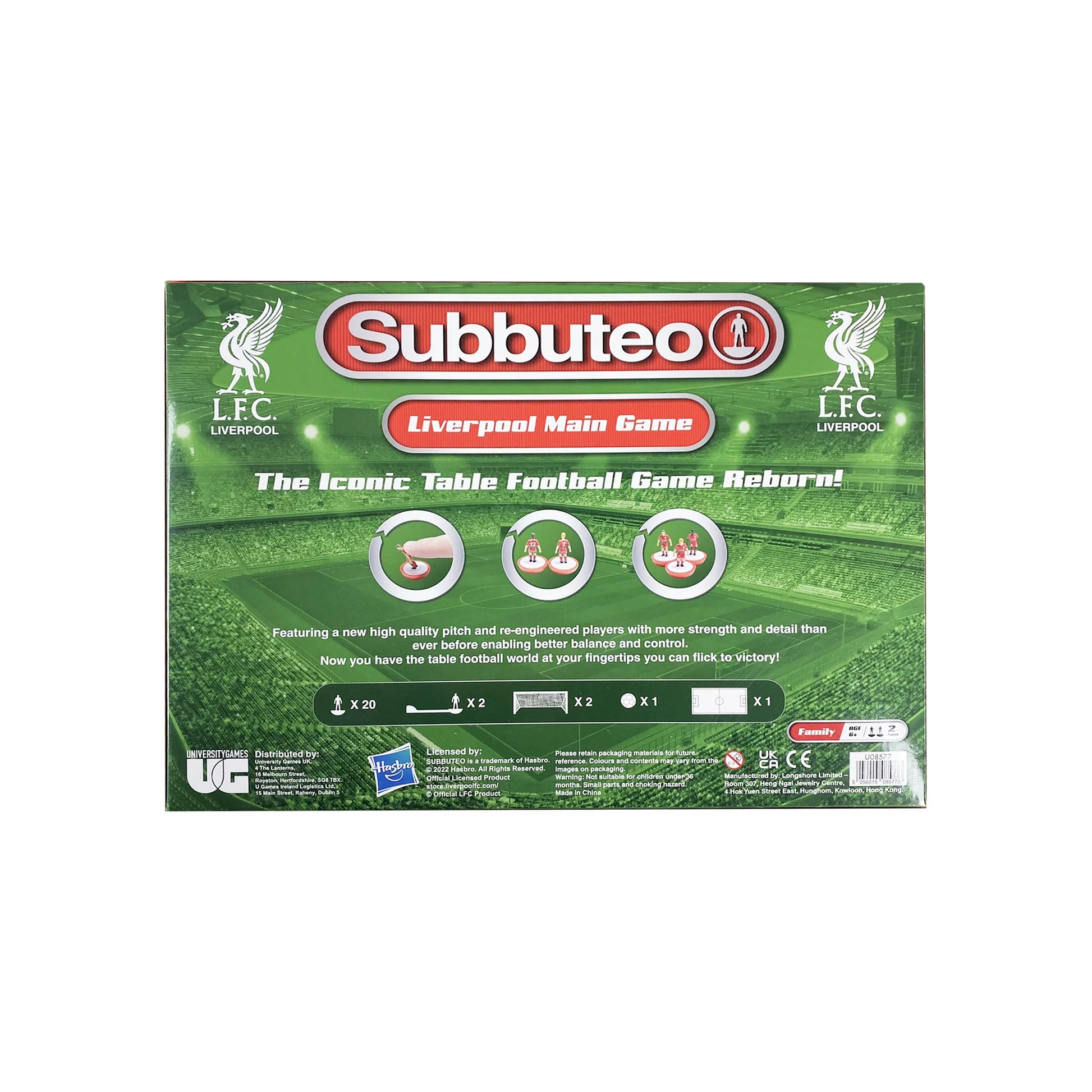 University Games Subbuteo Liverpool Main Game