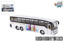 Kids Globe Die Cast Pull Back 19Cm Shuttle Bus With Light & Sound - 3 Asst.