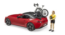 Bruder Roadster With Road Bike & Cyclist