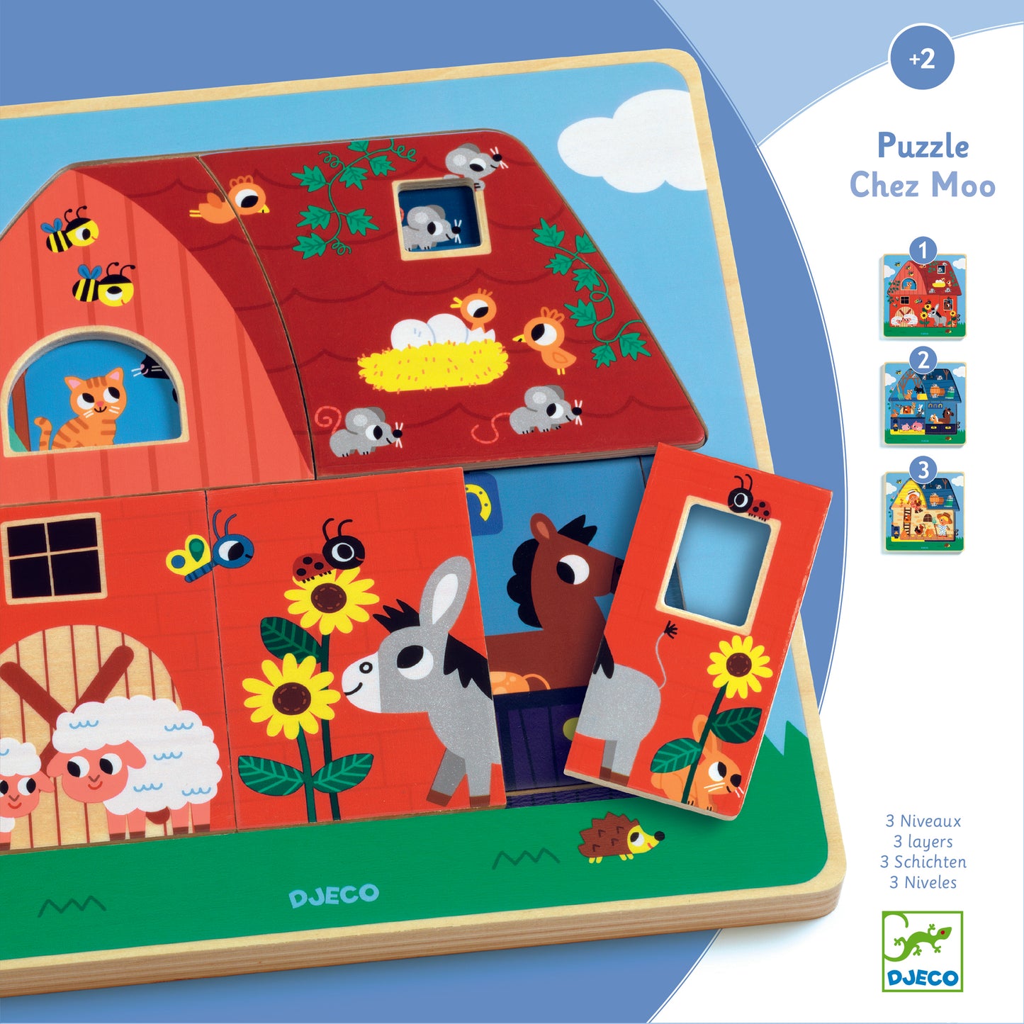 Djeco Chez Moo Wooden Puzzle