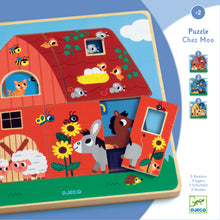 Djeco Chez Moo Wooden Puzzle