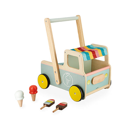 Janod Ice Cream Cart Push-Along Trolley