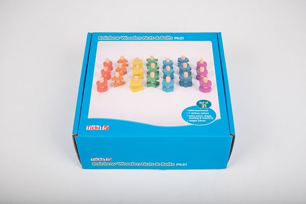 TickiT Rainbow Wooden Nuts & Bolts