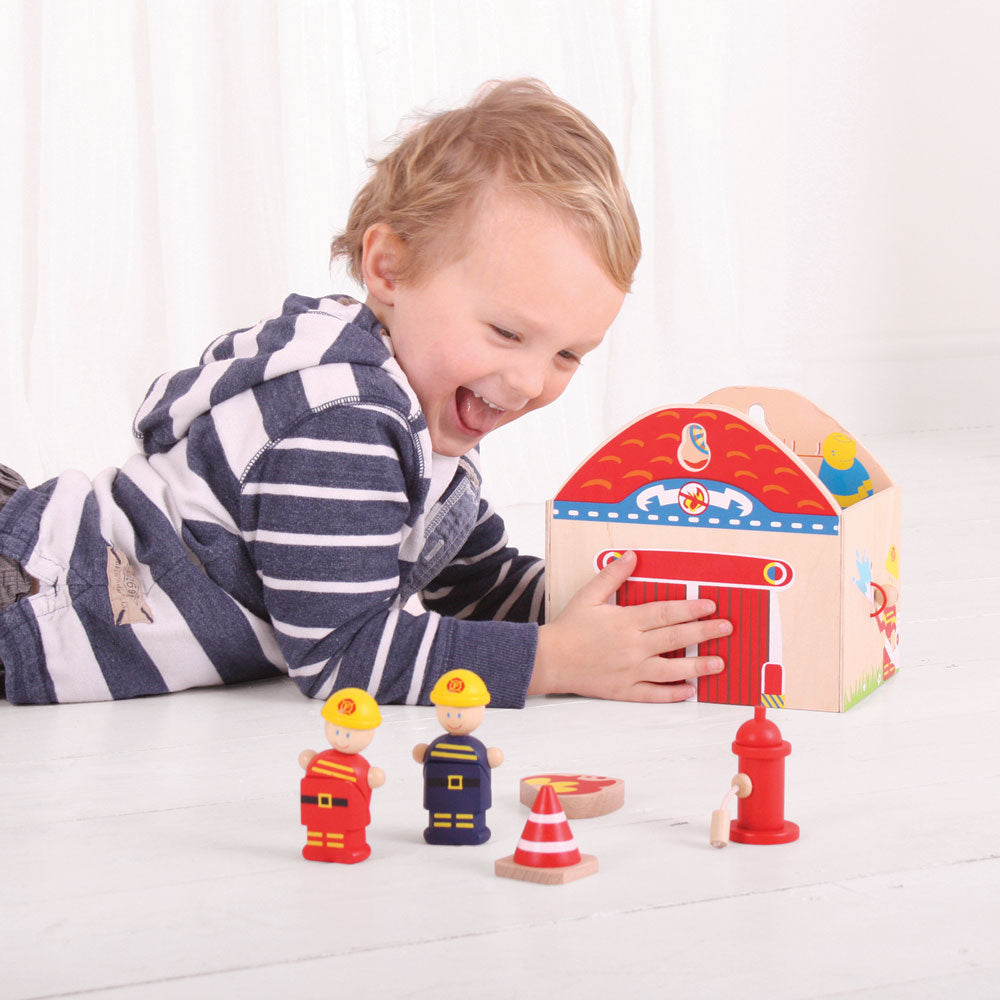 BigJigs Mini Firestation Playset