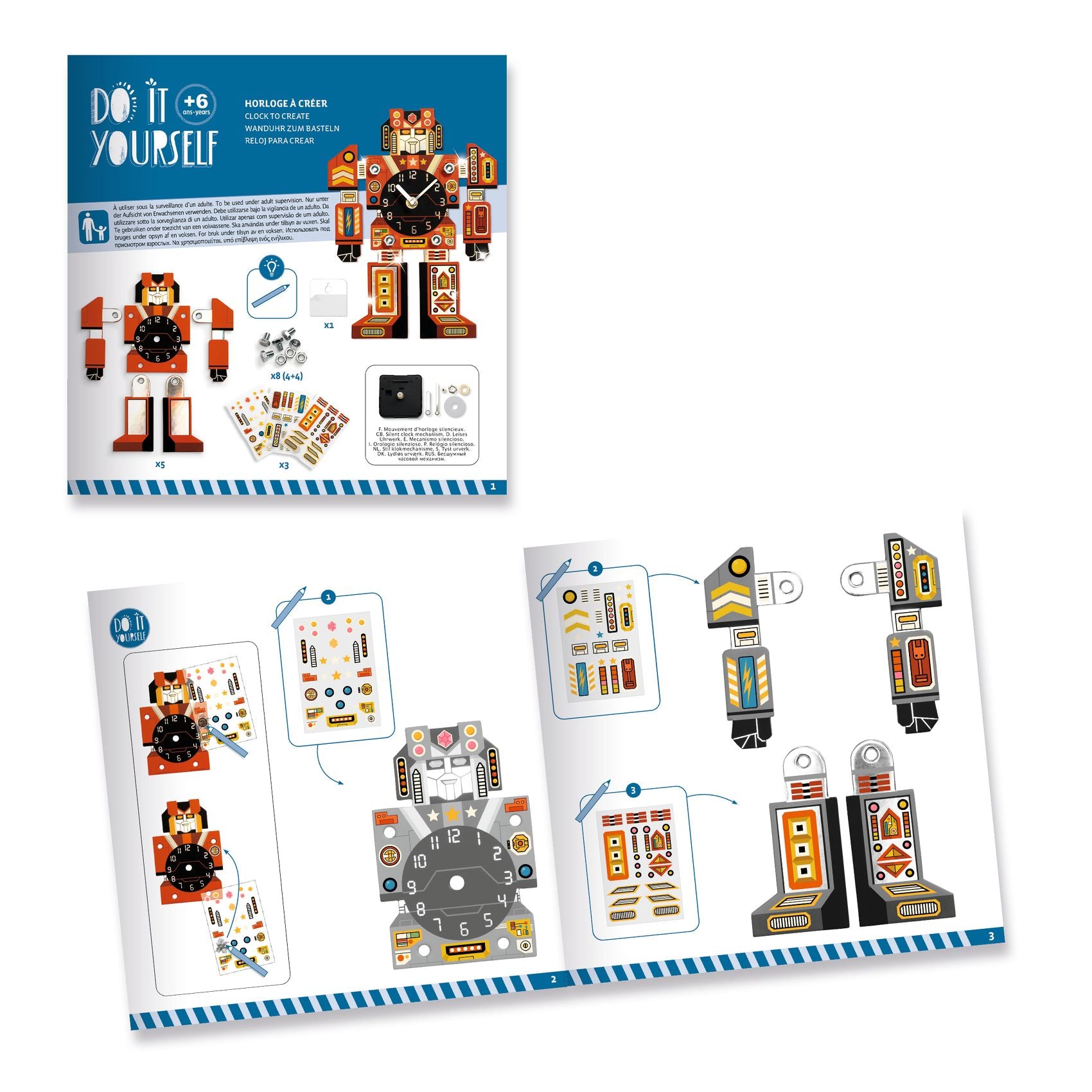 Djeco DIY Clocks To Create Robotime