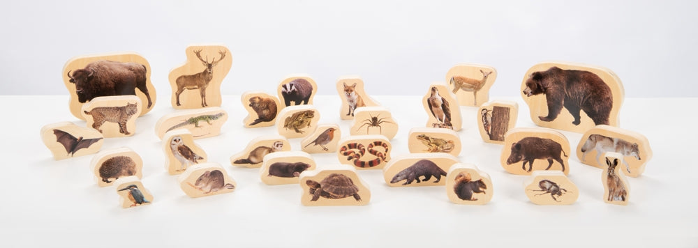 TickiT Wooden Forest Animals Blocks