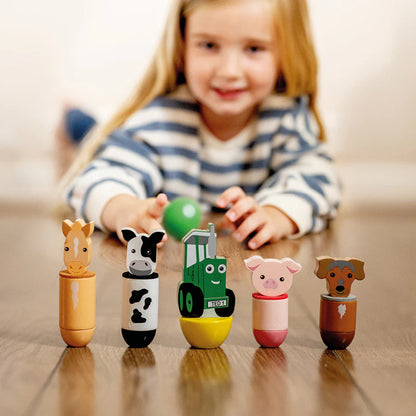 Tractor Ted Wooden Skittles