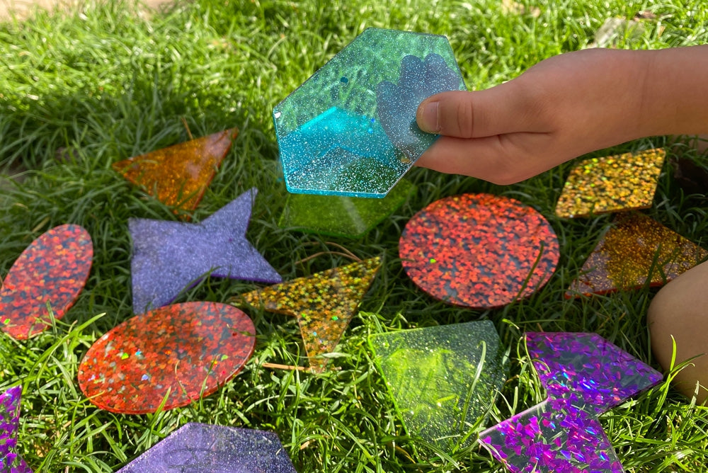 TickiT Rainbow Glitter Shapes
