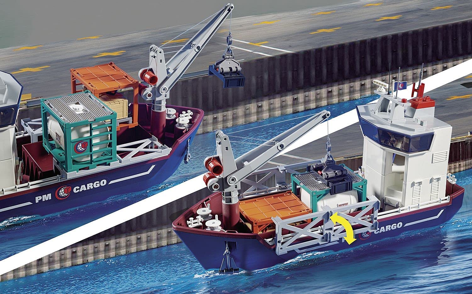 Playmobil 70769 Cargo Ship with Boat