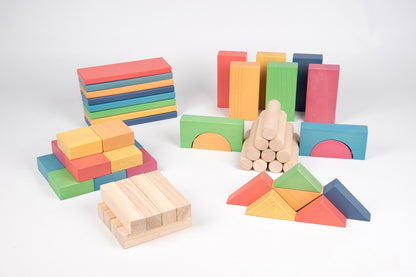 TickiT Rainbow Wooden Jumbo Block Set