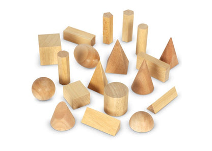 Learning Resources Wooden Geometric Solids (Set of 19)