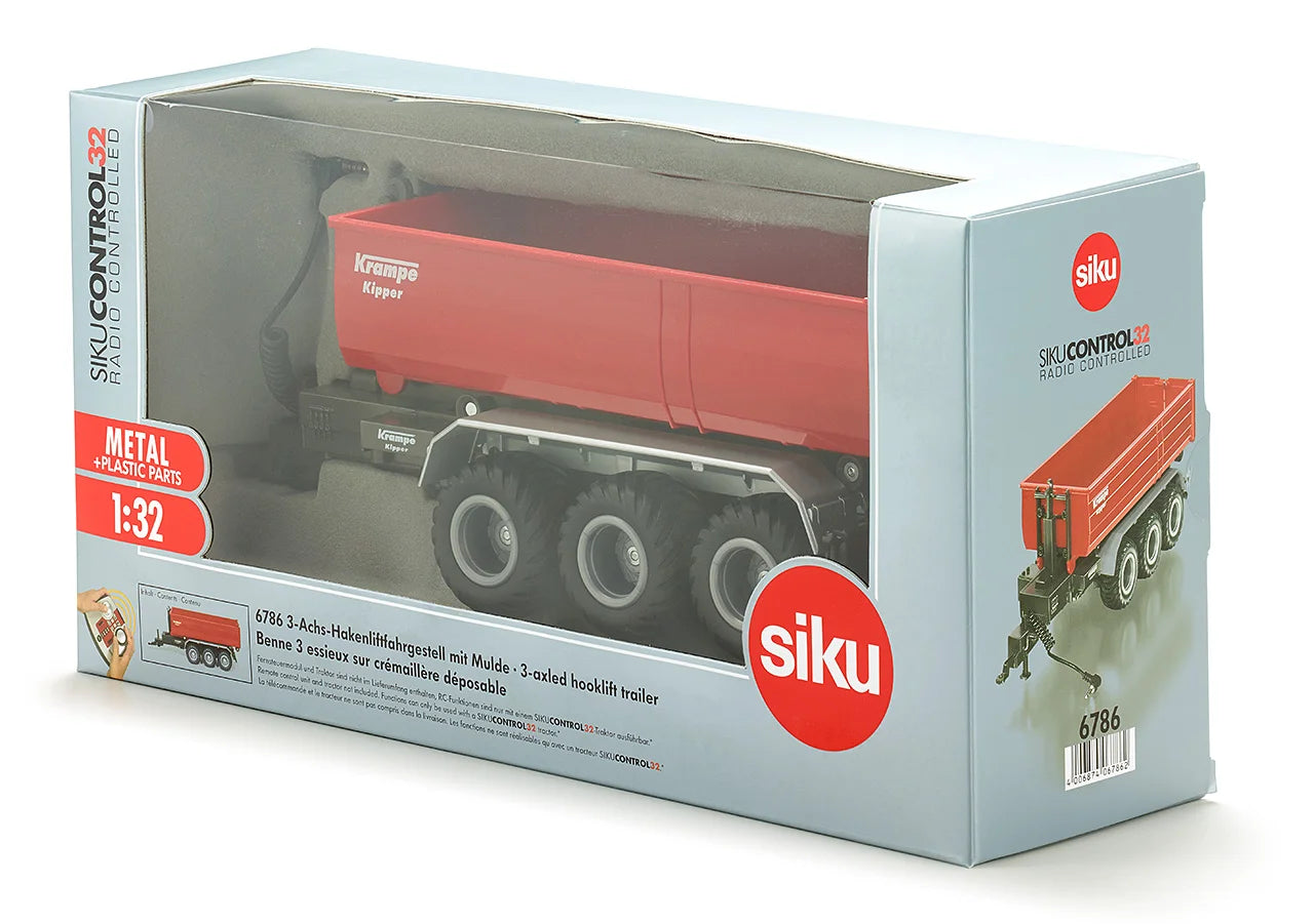 Siku 1:32 R/C Krampe 3-Axled Hooklift Trailer
